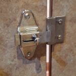 Flat Slide Bolt Latch - Olive Garden in El Segundo close up