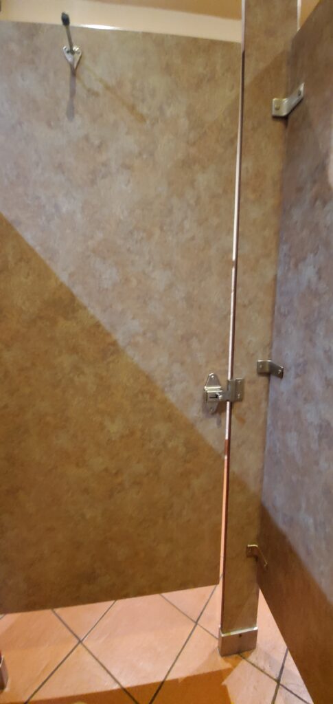 Flat Slide Bolt Latch - Olive Garden in El Segundo full stall