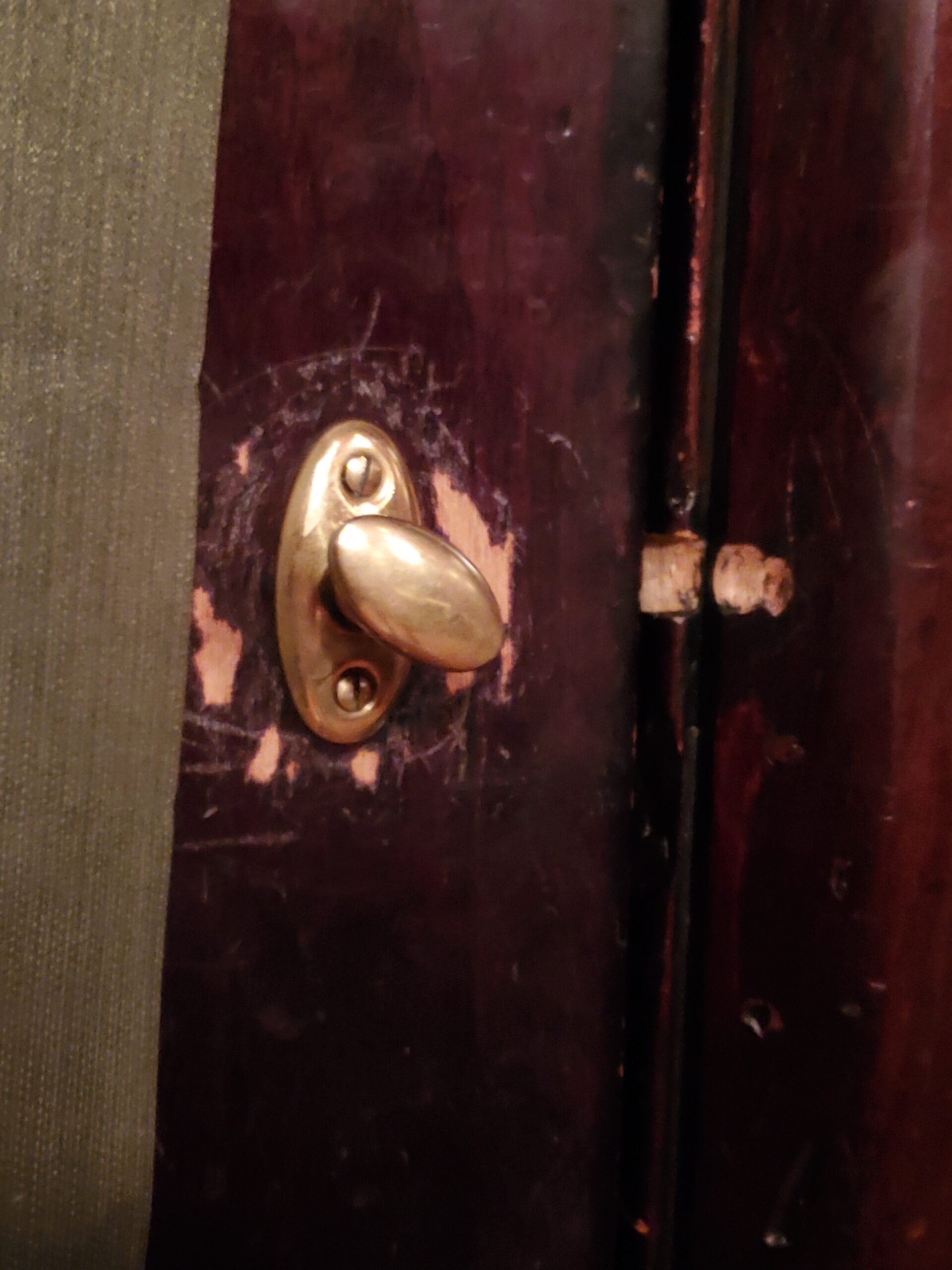 Deadbolt Lock on Old Wood - Richard H. Driehaus Museum in Chicago