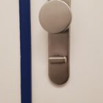 Minimal Deadbolt Lock and Simple Knob - Amsterdam International Airport closeup