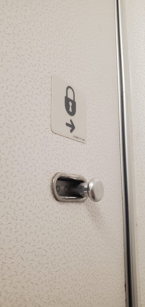 Airplane slide bolt lock
